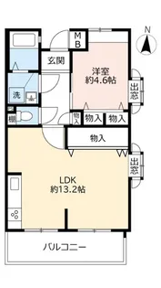 URアルビス五月ヶ丘【4階】の間取り