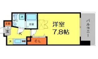 AFFLUENCE難波【4階】の間取り
