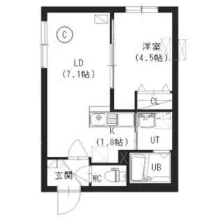 アートレータ東札幌【4階】の間取り