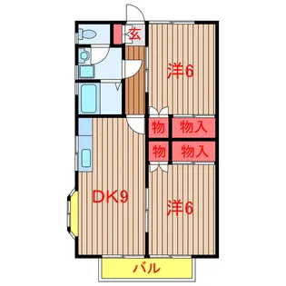 カサフローラ新高根【2階】の間取り