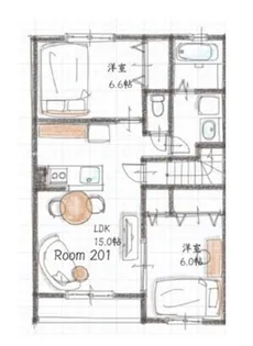 L`Espoir【2階】の間取り