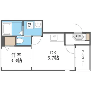 ハーモニーテラス小路東VI【1階】の間取り