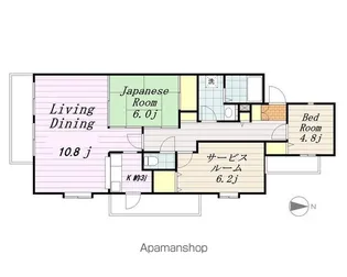 ベルシャトゥ津田沼【5階】の間取り