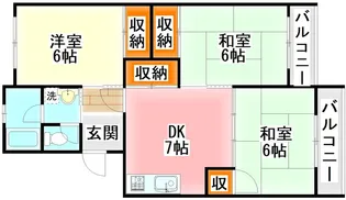 伊川道コーポ【3階】の間取り