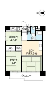 UR南港ひかりの【10階】の間取り