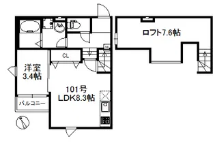 Polaris大牟田駅南【1階】の間取り