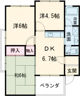 シャンブルパレス【2階】の間取り