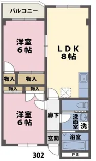 清水ハイツ【3階】の間取り