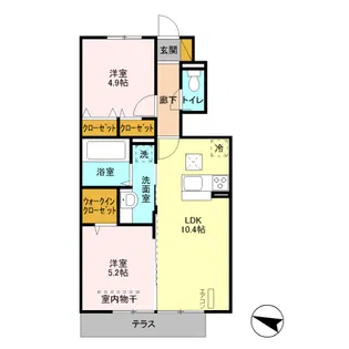 ヴィラ楓【1階】の間取り