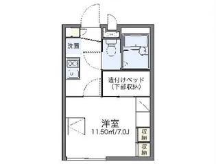 レオパレス府中東【1階】の間取り