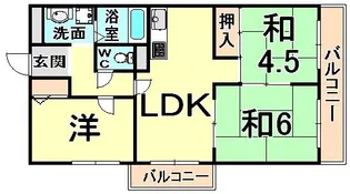 メゾンエスポアール【4階】の間取り