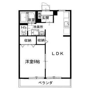 シティハイツ観音寺【1階】の間取り