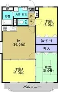 ユーミートレゾール【3階】の間取り