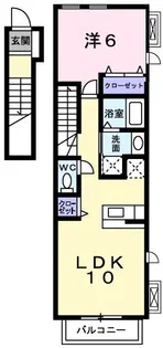 オールドリバー【2階】の間取り