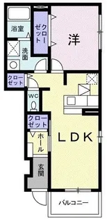 グラース メゾン A【1階】の間取り
