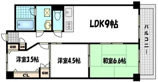 吉祥院ガーデンハイツ【4階】の間取り