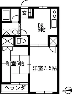 代栄パレスNo.13【2階】の間取り