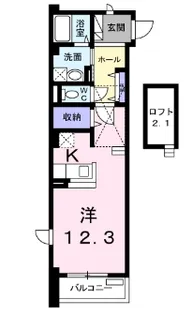 愛知県名古屋市緑区松が根台【アパート】の間取り
