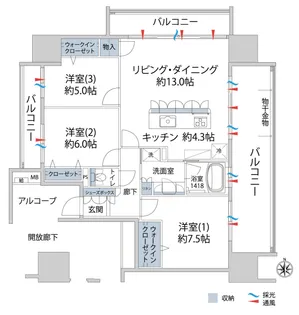 グランフォセット平中央公園II【2階】の間取り