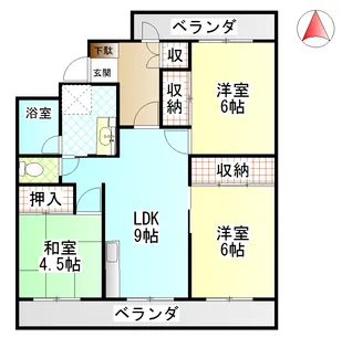 リュミエールB【1階】の間取り