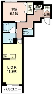 Plume Residence東日暮里【4階】の間取り