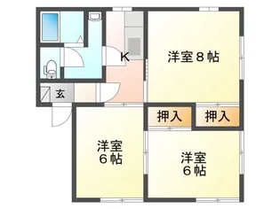 グリーンヒルズF【1階】の間取り