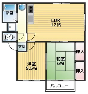 香川県観音寺市高屋町【アパート】の間取り