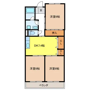 岐阜県各務原市蘇原野口町2【マンション】の間取り