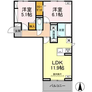 フォールC【3階】の間取り