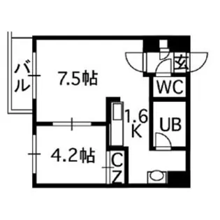 カサブランカ参番館【3階】の間取り