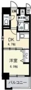 大阪府大阪市中央区常盤町2【マンション】の間取り