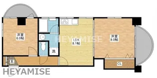 アサヒツインハイツ【2階】の間取り