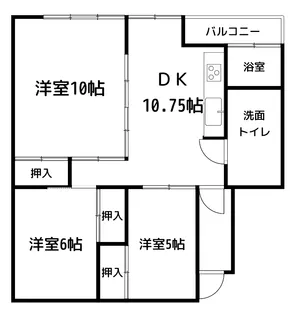 中島団地S21【4階】の間取り