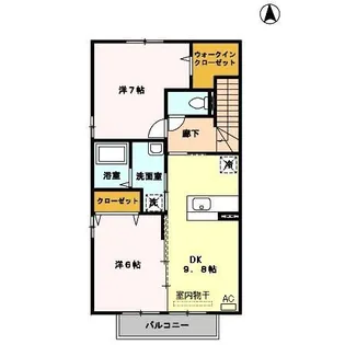 シャトル・プランタン【2階】の間取り