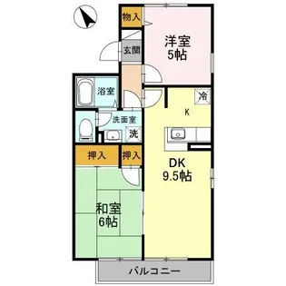 モービルガーデン山田 弐番館【1階】の間取り