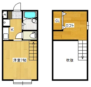 コーポK【2階】の間取り