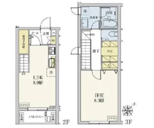 カスタリア旗の台の間取り