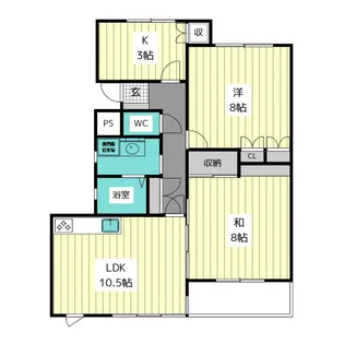 松月苑【3階】の間取り