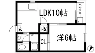 秀明ハイツ2【1階】の間取り