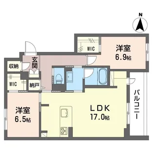 プルミエール境南町【2階】の間取り