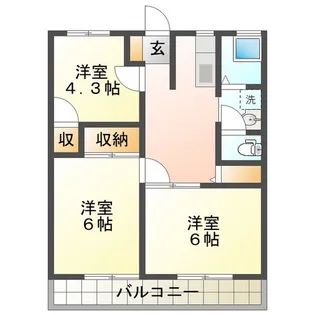 パナハイツ山口I【2階】の間取り