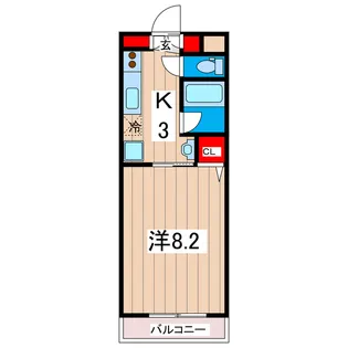 FLAT岩ケ峰【3階】の間取り