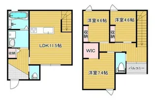 熊本県菊池郡大津町大字室【一戸建】の間取り