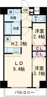 メイクスアート五反野【7階】の間取り