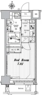 メイクスデザイン千鳥町アジールコート【9階】の間取り