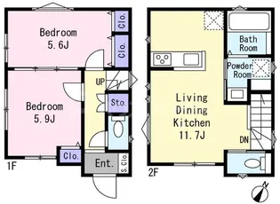 埼玉県八潮市大字古新田【一戸建】の間取り