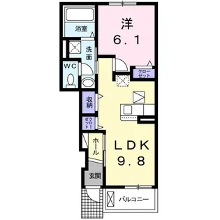 ベルフィオーレ【1階】の間取り