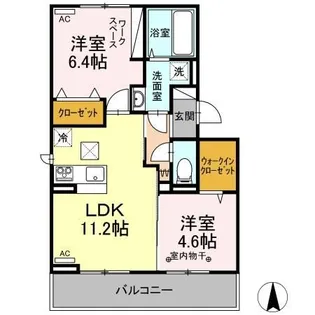 ウィルグランデ【1階】の間取り