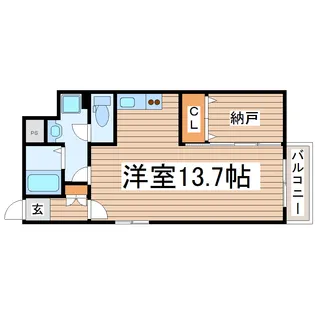 E-JAM長町【4階】の間取り