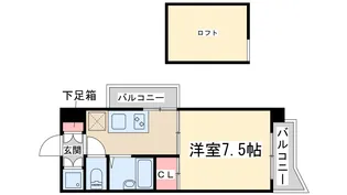 1Kの間取り画像